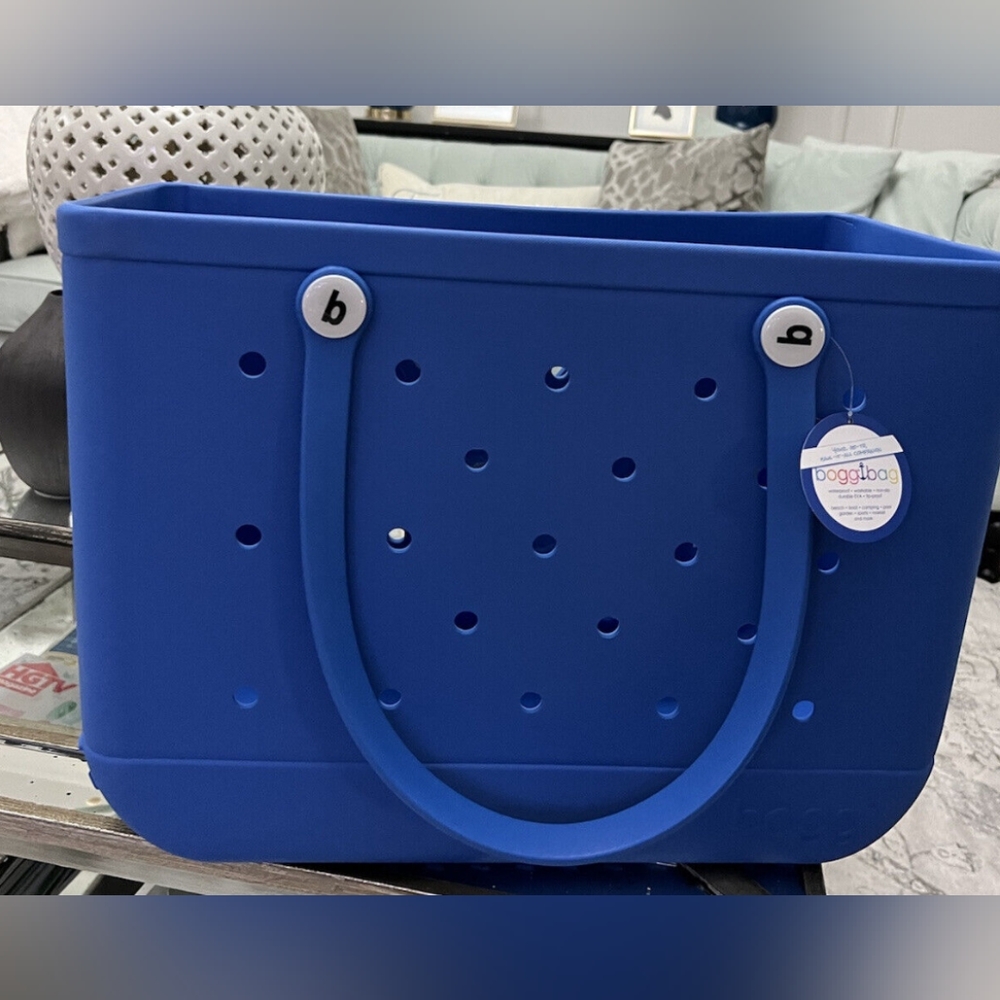 NWT Bogg Bag Large NEW Bogg Bag Original Bogg Bag Tote BLUE-eyed